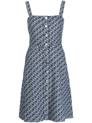 

Jacquard-logo denim dress, Stella McCartney Jacquard-logo denim dress