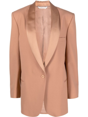 

Satin-lapel single-breasted blazer, Stella McCartney Satin-lapel single-breasted blazer