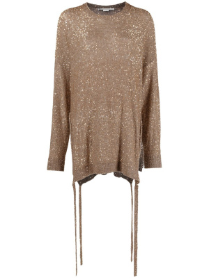 

Sequinned side-tie jumper, Stella McCartney Sequinned side-tie jumper