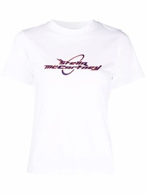 

Logo-print short-sleeve T-shirt, Stella McCartney Logo-print short-sleeve T-shirt
