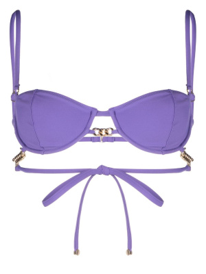 

Chain-link detail bikini top, Stella McCartney Chain-link detail bikini top