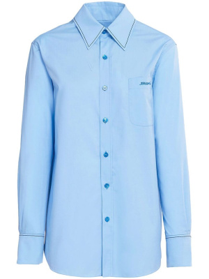 

Logo-embroidered cotton shirt, Marni Logo-embroidered cotton shirt