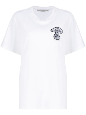 

Mushroom-print cotton T-shirt, Stella McCartney Mushroom-print cotton T-shirt