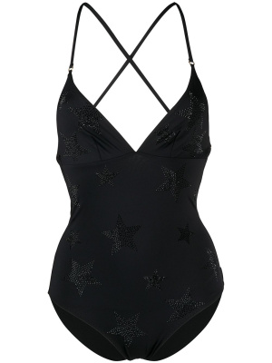 

Crystal-star strappy-back swimsuit, Stella McCartney Crystal-star strappy-back swimsuit