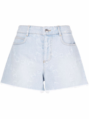 

Stella Logo denim shorts, Stella McCartney Stella Logo denim shorts