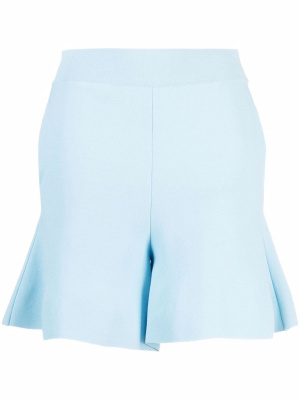 

Peplum-hem crepe shorts, Stella McCartney Peplum-hem crepe shorts