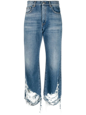 

Distressed-effect straight-leg jeans, Stella McCartney Distressed-effect straight-leg jeans