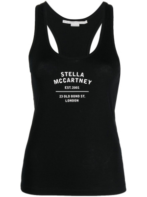 

Logo-print racerback vest top, Stella McCartney Logo-print racerback vest top