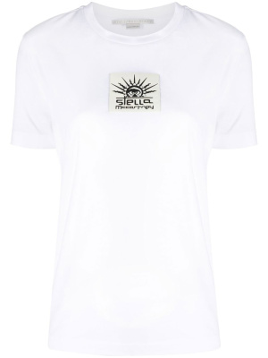 

Logo-patch cotton T-shirt, Stella McCartney Logo-patch cotton T-shirt