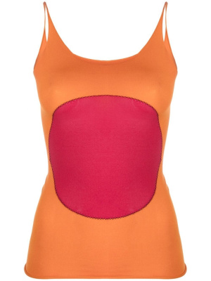 

Contrast-patch cami top, Marni Contrast-patch cami top