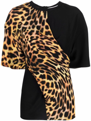 

Cheetah print panel T-shirt, Stella McCartney Cheetah print panel T-shirt