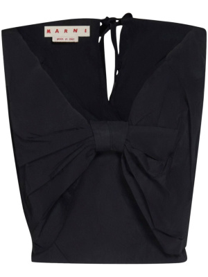 

Bow-detail sleeveless taffeta top, Marni Bow-detail sleeveless taffeta top