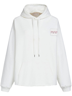 

Logo-print cotton hoodie, Marni Logo-print cotton hoodie