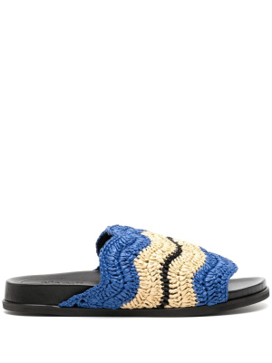 

Crochet-knit slip-on sandals, Marni Crochet-knit slip-on sandals