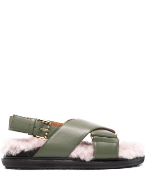 

Fluffy crossover strap sandals, Marni Fluffy crossover strap sandals