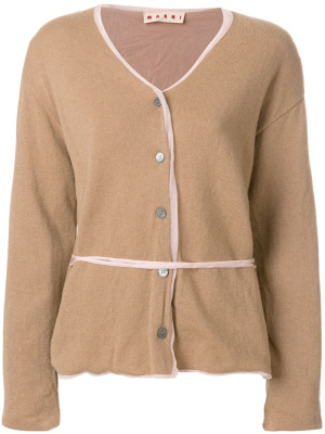 

Contrasting hem cardigan, Marni Contrasting hem cardigan