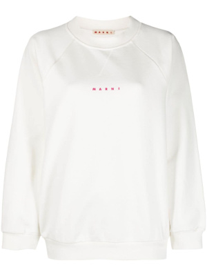 

Logo-print cotton sweatshirt, Marni Logo-print cotton sweatshirt