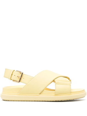 

Fussbett criss-cross leather sandals, Marni Fussbett criss-cross leather sandals