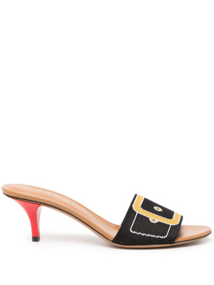 

Buckle-knit slip-on sandals, Marni Buckle-knit slip-on sandals