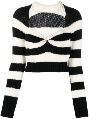 

Striped virgin-wool top, Marni Striped virgin-wool top