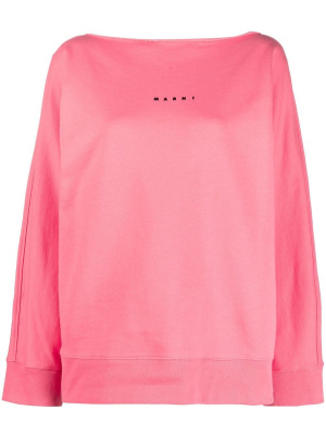 

Logo-print long-sleeved sweatshirt, Marni Logo-print long-sleeved sweatshirt