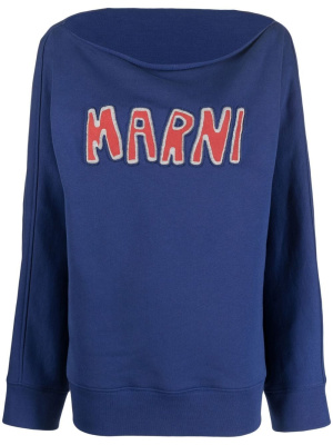 

Logo boat neck sweatshirt, Marni Logo boat neck sweatshirt