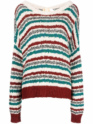 

Groovy stripe-pattern tie-back jumper, Marni Groovy stripe-pattern tie-back jumper