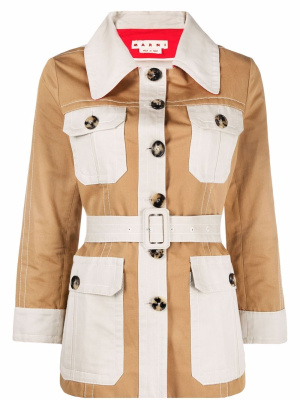 

Multi-pocket belted jacket, Marni Multi-pocket belted jacket