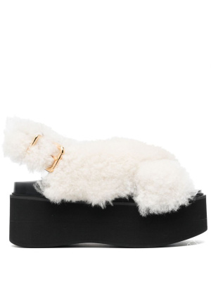 

Shearling platform sandals, Marni Shearling platform sandals