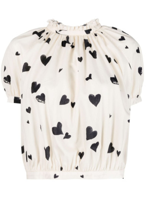 

Heart-pattern print blouse, Marni Heart-pattern print blouse