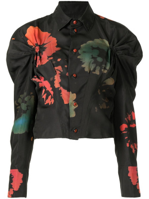 

Patterned ruched shirt, Marni Patterned ruched shirt
