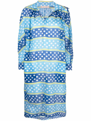 

Striped polka dot dress, Marni Striped polka dot dress