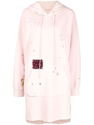 

Embroidered hoodie dress, Marni Embroidered hoodie dress