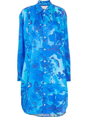 

Floral pattern shirt dress, Marni Floral pattern shirt dress
