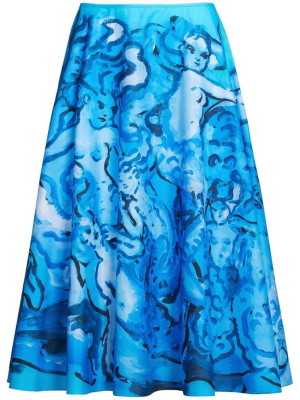 

Painterly-print A-line skirt, Marni Painterly-print A-line skirt
