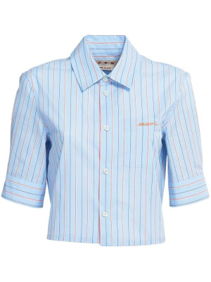 

Stripe-print cropped shirt, Marni Stripe-print cropped shirt