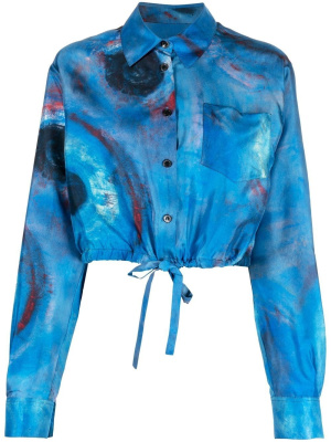 

Graphic-print cropped shirt, Marni Graphic-print cropped shirt