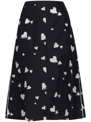 

Heart-print high-waisted skirt, Marni Heart-print high-waisted skirt