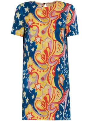 

Graphic-print short-sleeve dress, Marni Graphic-print short-sleeve dress