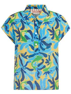 

Abstract-print short-sleeve shirt, Marni Abstract-print short-sleeve shirt