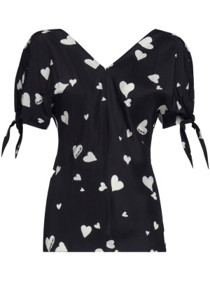 

Heart-print silk blouse, Marni Heart-print silk blouse