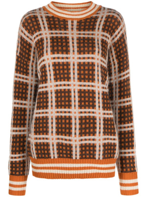 

Checked crew neck jumper, Marni Checked crew neck jumper