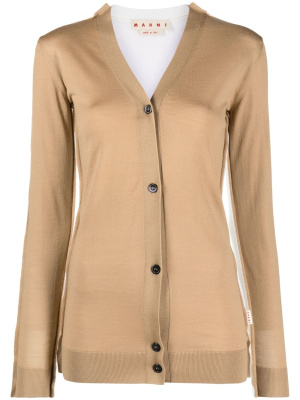 

Two-tone V-neck cardigan, Marni Two-tone V-neck cardigan