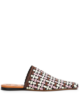 

Interwoven-patterned jacquard mules, Marni Interwoven-patterned jacquard mules