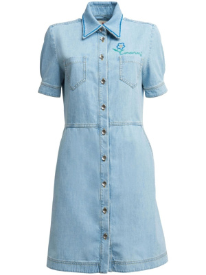 

Embroidered-logo denim dress, Marni Embroidered-logo denim dress