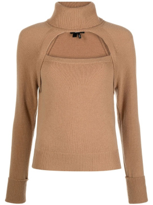 

Cut-out detail roll-neck sweater, PAIGE Cut-out detail roll-neck sweater