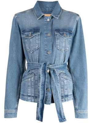 

Kimber belted denim jacket, PAIGE Kimber belted denim jacket