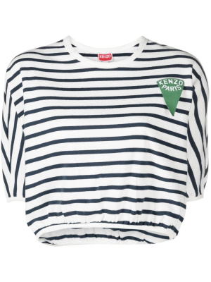 

Logo-print striped top, Kenzo Logo-print striped top
