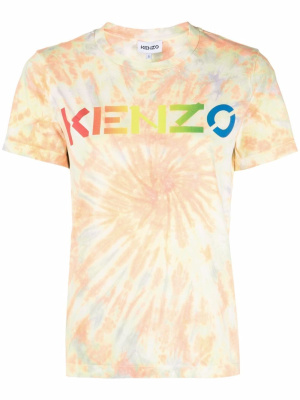 

Logo-print tie-dye T-shirt, Kenzo Logo-print tie-dye T-shirt