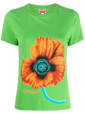 

Poppy-print cotton T-shirt, Kenzo Poppy-print cotton T-shirt